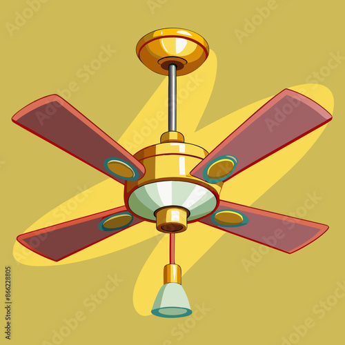 Ceiling fan vector illustration 