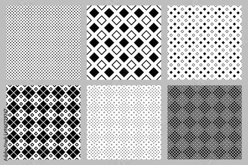 Square pattern background collection - geometrical  abstract vector graphic designs from diagonal squares