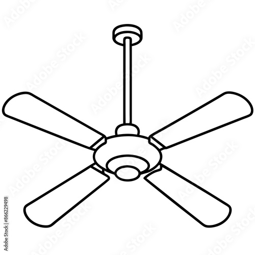 Ceiling fan vector illustration 