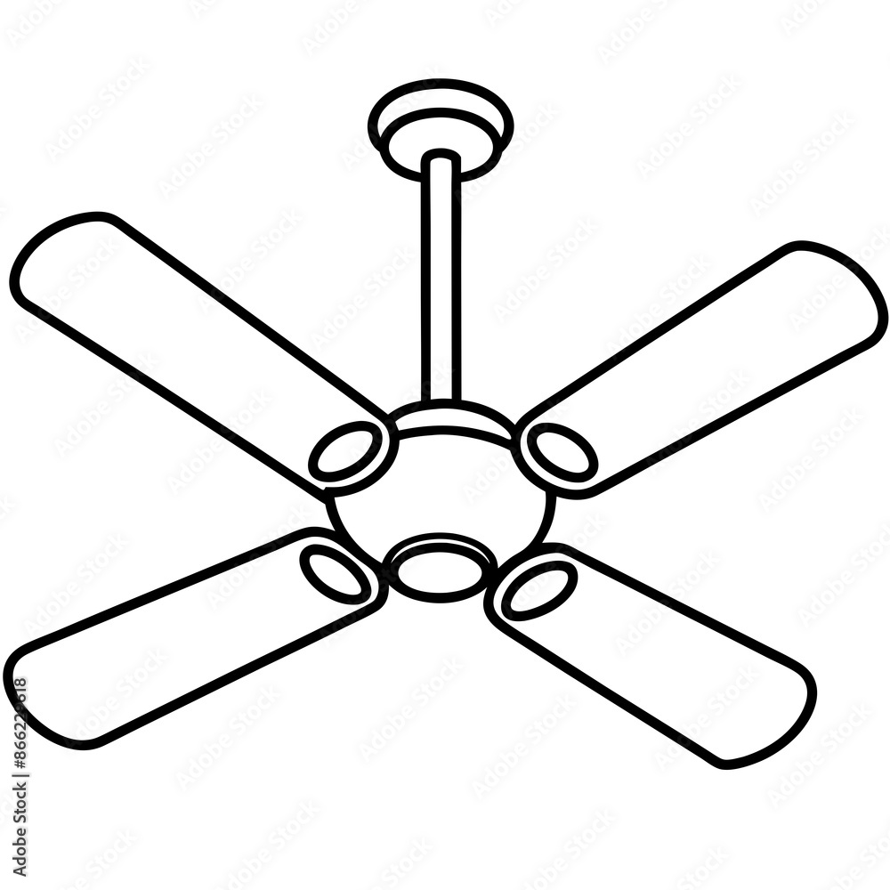 Ceiling fan vector illustration Ceiling fan vector illustration