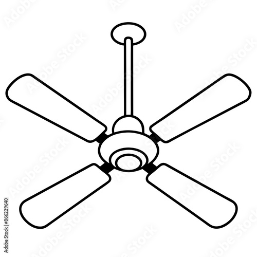 Ceiling fan vector illustration 