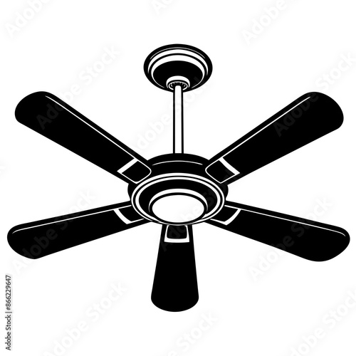 Ceiling fan vector illustration 