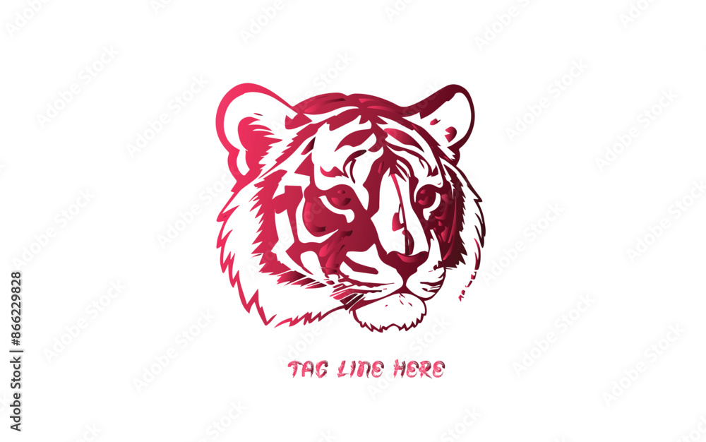 Tiger mascot isolated on a white background Tiger mascot isolated on a white background