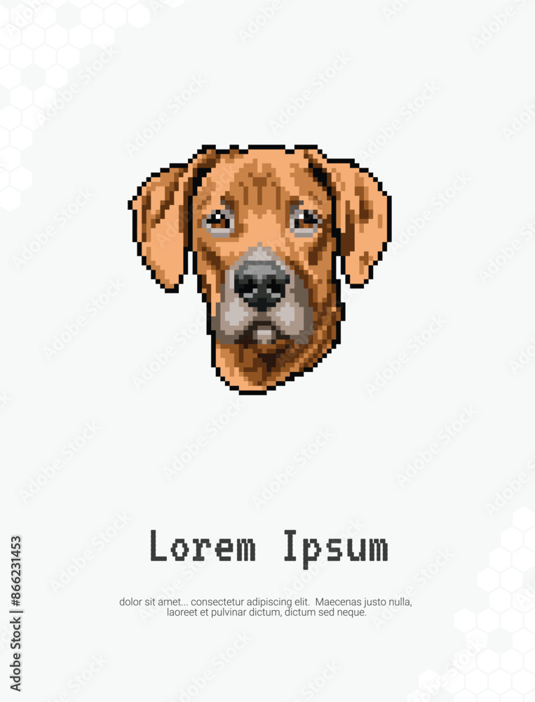 Pixel art Dog Breed reeds Rhodesian Ridgeback wall decor ideas Pixel art Dog Breed reeds Rhodesian Ridgeback wall decor ideas