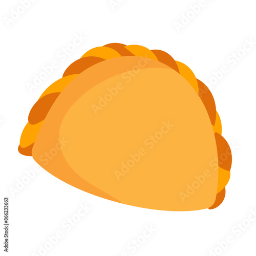 Kue pastel vector illustration, indonesian traditional snack food, karipap clip art image, kue pastel icon, jajanan pasar tradisional
