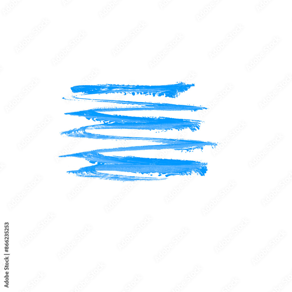 Fototapeta premium Blue Gouache Brush Stroke