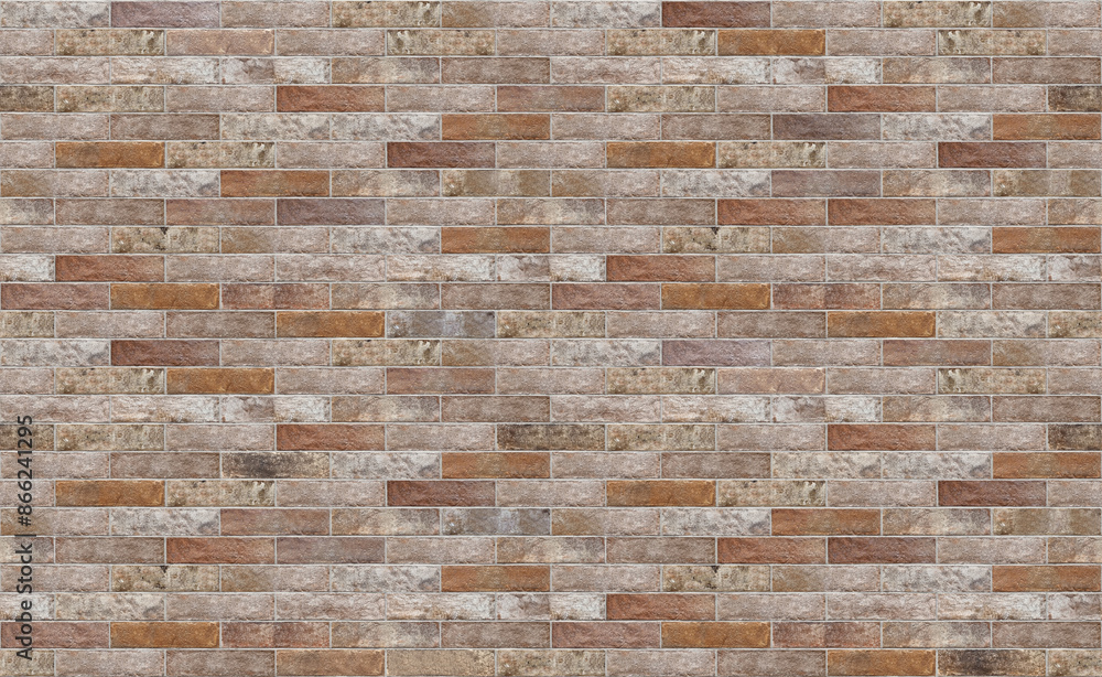 Obraz premium Old multicolor brick wall. Seamless pattern. Texture for background or architectural rendering.