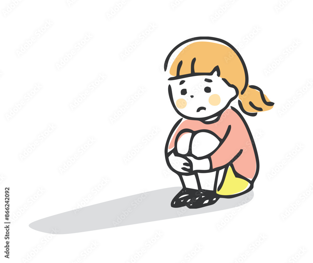 落ち込む子供のイラスト 落ち込む子供のイラスト