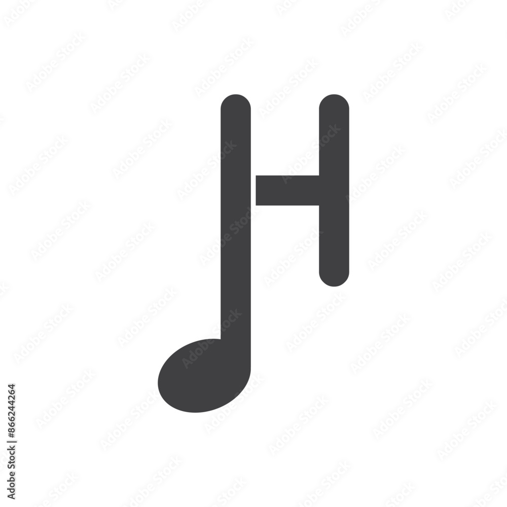 Note music with initial letter Note music with initial letter