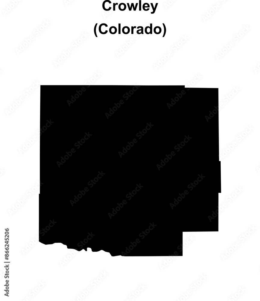 Crowley County (Colorado) blank outline map