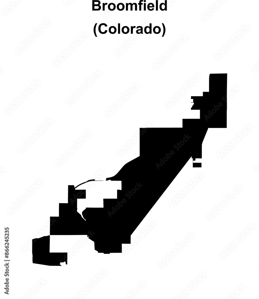 Broomfield County (Colorado) blank outline map Broomfield County (Colorado) blank outline map