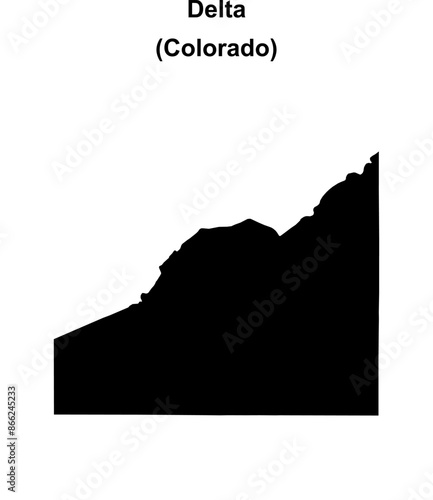 Delta County (Colorado) blank outline map
