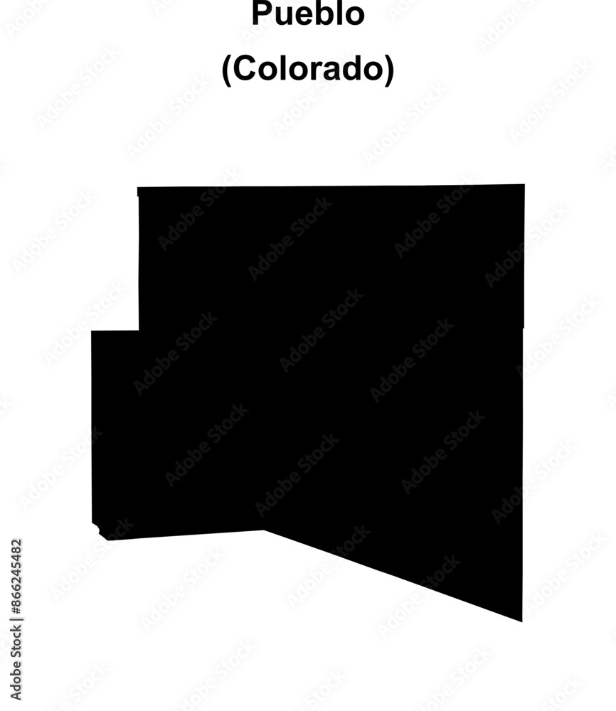 Pueblo County (Colorado) blank outline map Pueblo County (Colorado) blank outline map