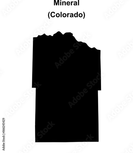 Mineral County (Colorado) blank outline map