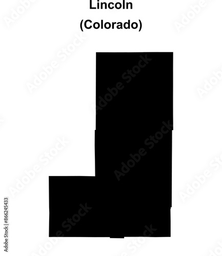 Lincoln County (Colorado) blank outline map