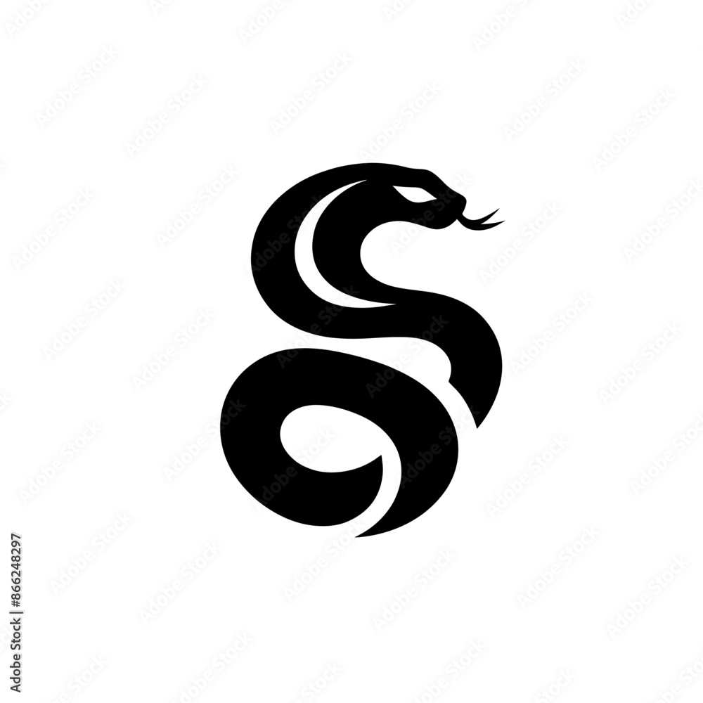 silhouette illustration of snake vector silhouette illustration of snake vector