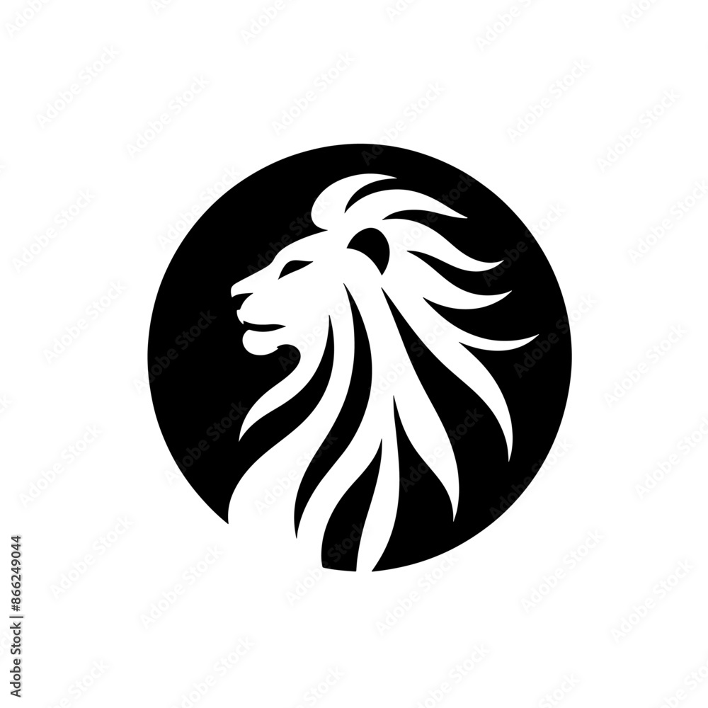 silhouette illustration of Lion artistic silhouette illustration of Lion artistic