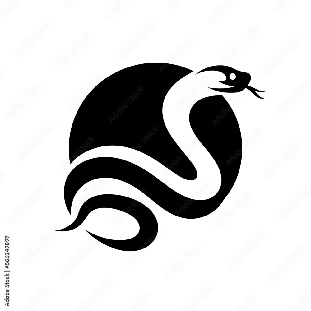 silhouette illustration of snake vector silhouette illustration of snake vector