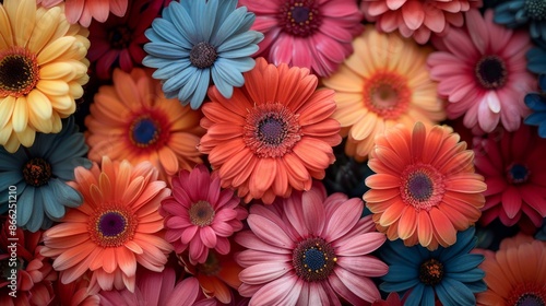 Wallpaper Mural A vibrant background adorned with colorful flowers, radiating natural beauty and freshness. Torontodigital.ca