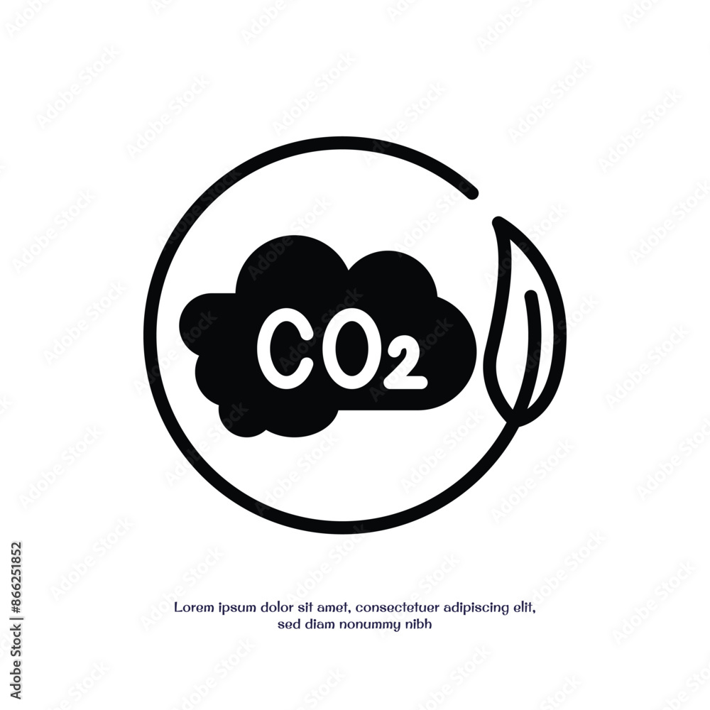 carbon dioxide neutralized solid icon vector design good for web and mobile app