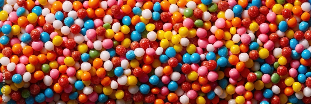 A Colorful Array of Candy Coated Chocolate Balls A Colorful Array of Candy Coated Chocolate Balls