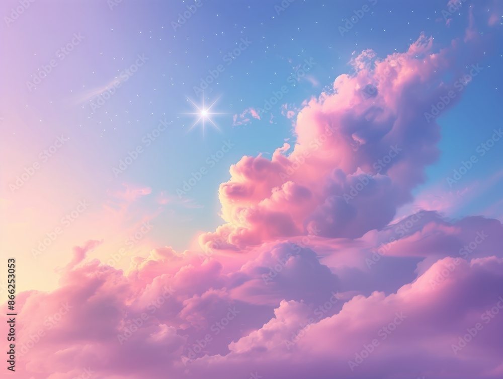 Fototapeta premium Leuchtende Wolkenlandschaft im Abendlicht