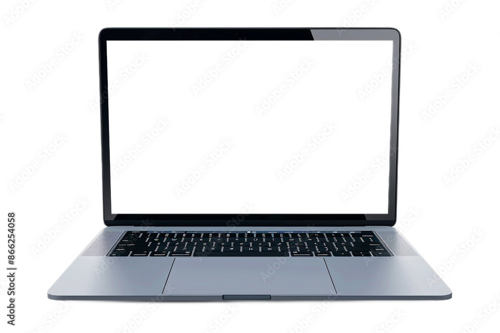 mockup of modern laptop with blank white screen png on transparent background mockup of modern laptop with blank white screen png on transparent background