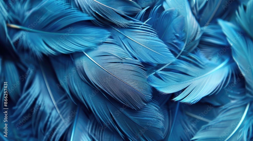 Blue feathers background. Blue feathers background.