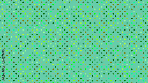green colour polka dots pattern over medium aquamarine green useful as a background