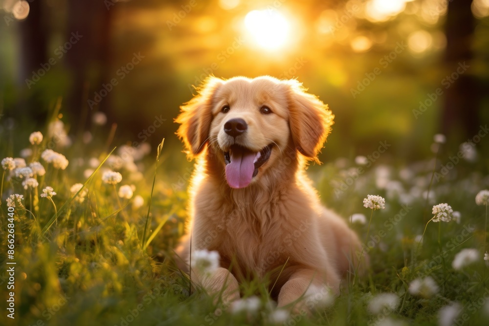 Happy puppy gloden dog outdoors mammal animal. Happy puppy gloden dog outdoors mammal animal.