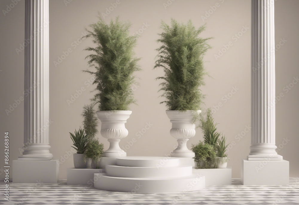 Background podium column 3d roman luxury greek white ancient display product classic Podium platform Background podium column 3d roman luxury greek white ancient display product classic Podium platform