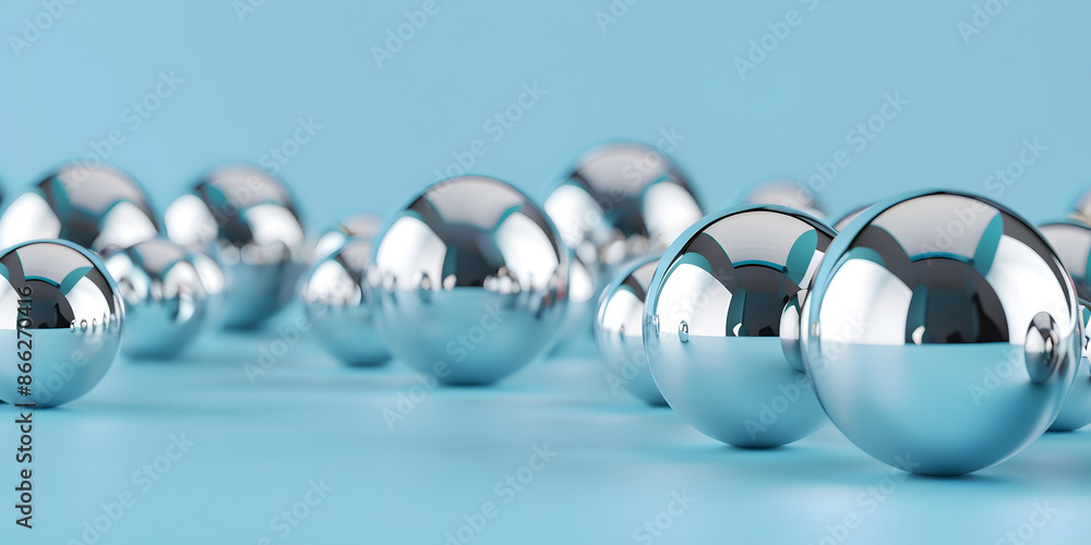 Macro Shot of Blue Lit Magnetic Balls Macro Shot of Blue Lit Magnetic Balls