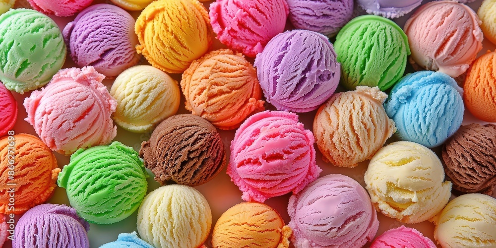 A Colorful Collection of Ice Cream Scoops A Colorful Collection of Ice Cream Scoops