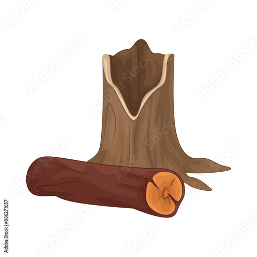 Illustration of wood 