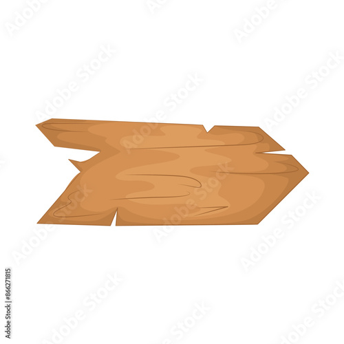 Illustration of wooden signboard 