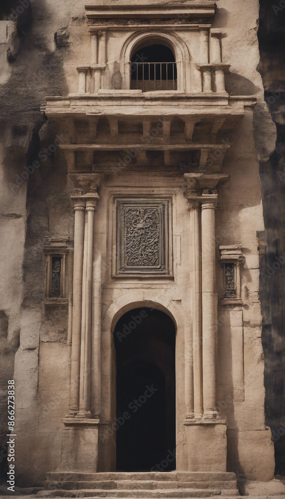 Naklejka premium Collection of Ancient city or old city Building in the old city isolated on a transparent background