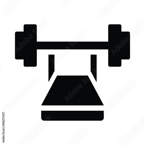 Bench press exercise icon