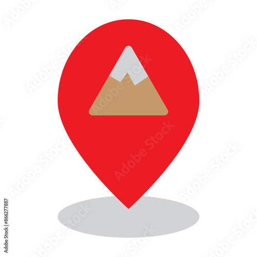Free Download Hill Map Vector Flat Icon Design - GFXLoad