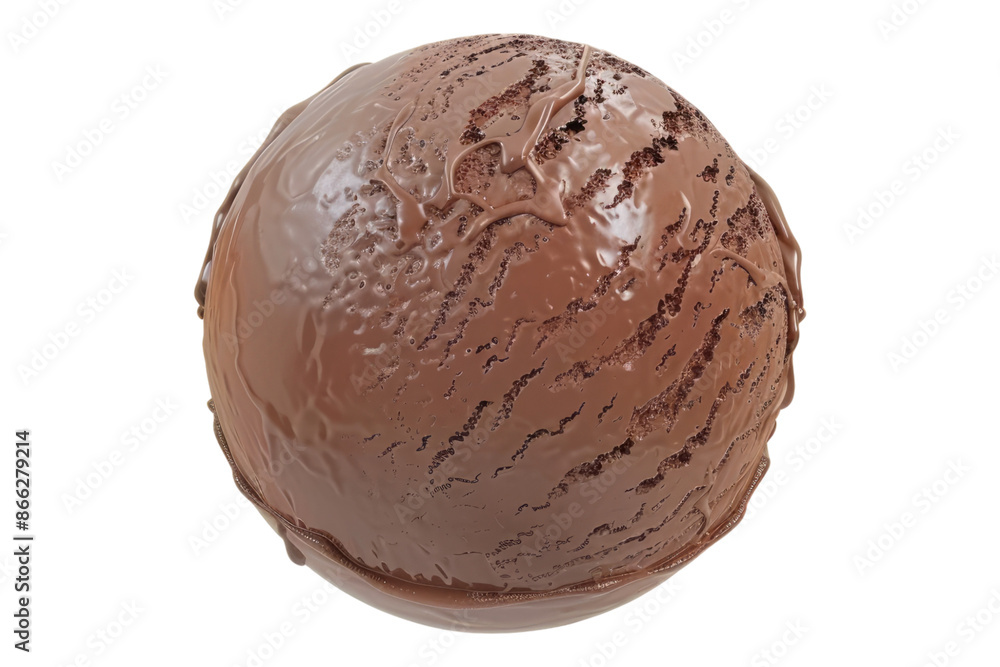 Chocolate ice cream isolated on transparent background Chocolate ice cream isolated on transparent background