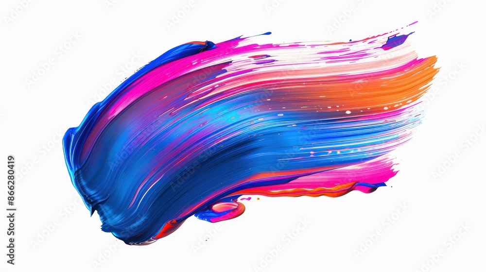 Abstract Colorful Paint Stroke Abstract Colorful Paint Stroke