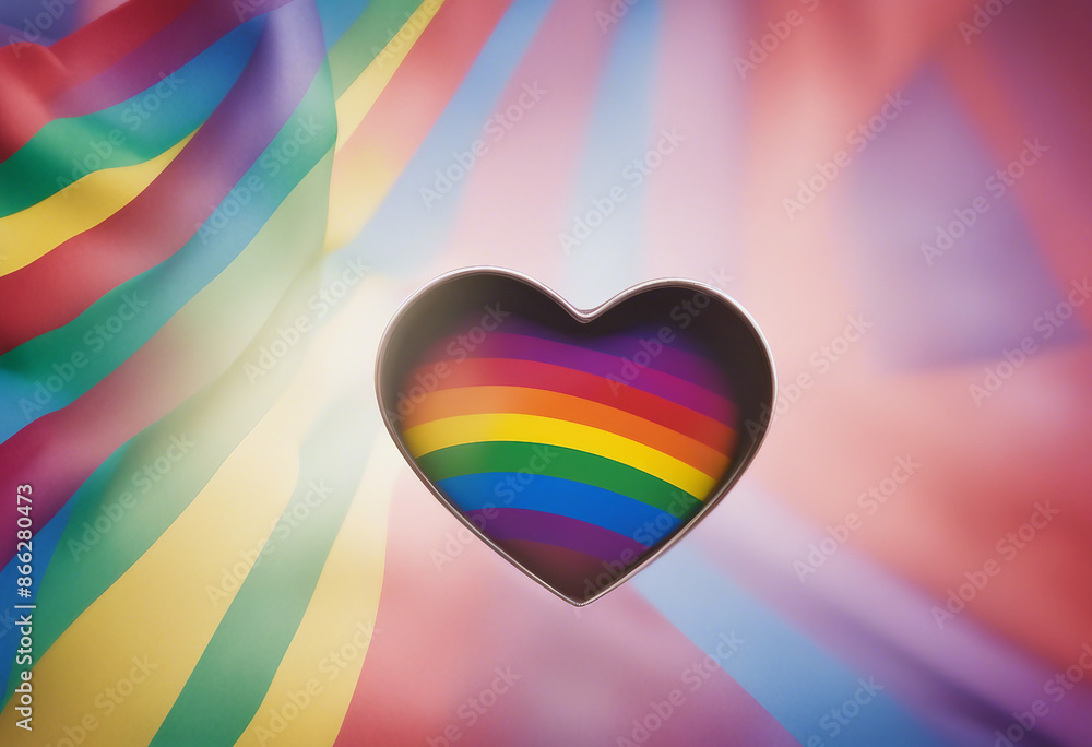 Heart pride rainbow lgbt flag gay month love graphic icon Heart pride rainbow LGBTQ happy background