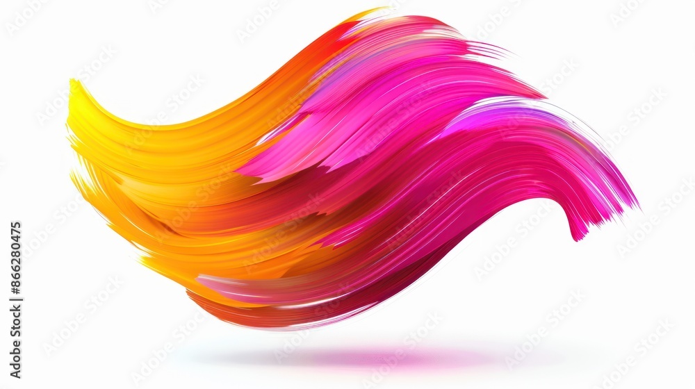 Abstract Swirl of Pink and Yellow Paint Abstract Swirl of Pink and Yellow Paint