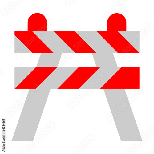 Road Obstruction Vector Flat Icon design