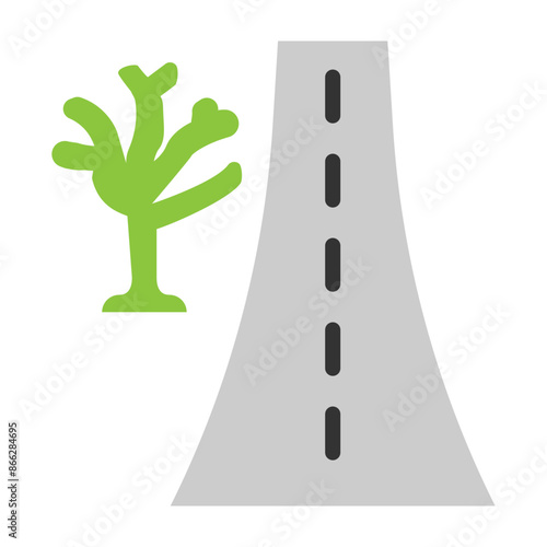 Roadside Vector Flat Icon design