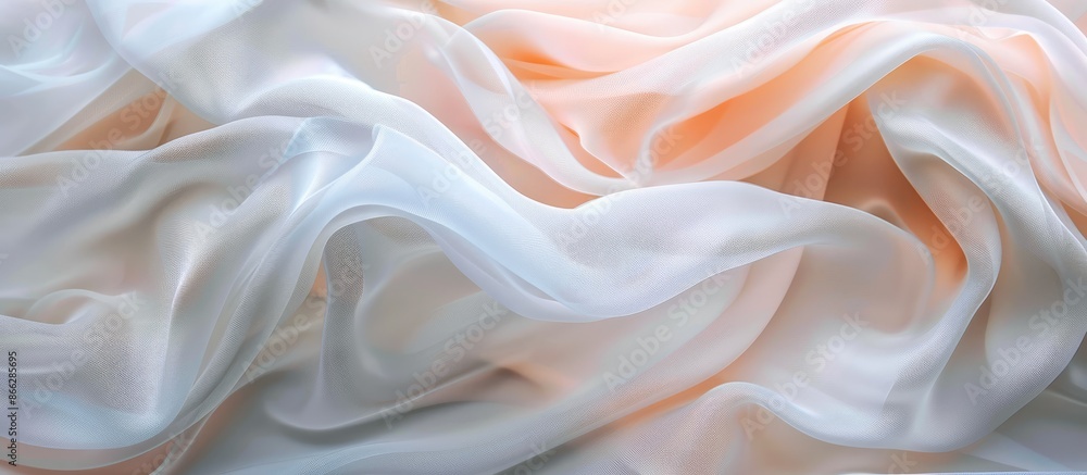 Soft wavy abstract on a white fabric background. Soft wavy abstract on a white fabric background.