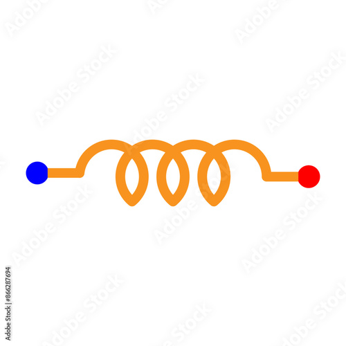 Inductor Vector Flat Icon Design