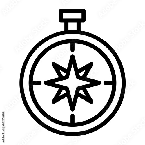 Compass Line Icons Design