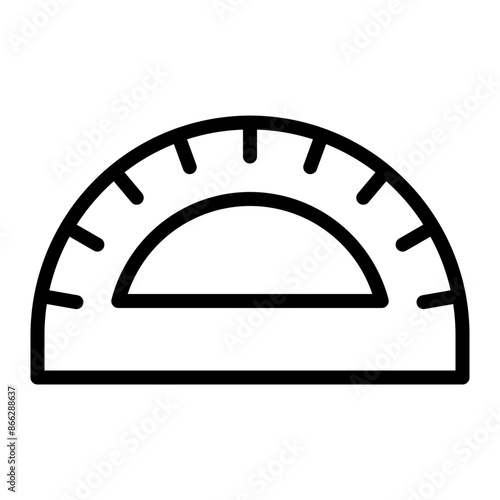 Protractor Line Icons Design