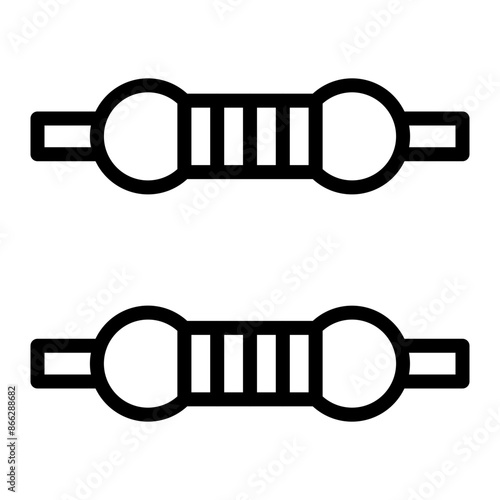 Resistor Line Icons Design