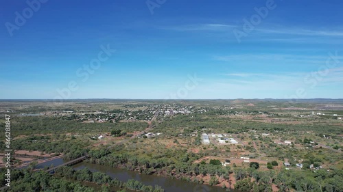 Aerial footage of Cloncurry Queensland Australia photo